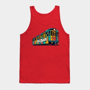 Subway Train, Rail Melody Tank Top